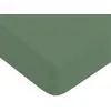 Image de Drap housse uni en coton 57 fils eucalyptus 160x200cm