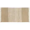 Image de Tapis déco à franges en jute et coton 60x120cm