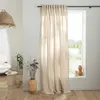 Image de Rideau uni en gaze de coton pattes cachées à l'unité 140x260cm beige