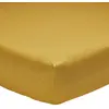 Image de A demain Drap housse en Bambou - 140 x 190 cm - Jaune Moutarde