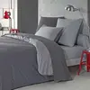 Image de A demain Housse de couette en Microfibre - 140 x 200 cm - Ciment/Gris Perle