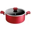 Image de Faitout rouge aluminium 24cm avec couvercle - C2894602 - Daily Expert - TEFAL