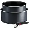 Image de Lot de 2 casseroles aluminium 18/20cm + 1 poignée noir - L7239003 - Ingenio So'light - TEFAL