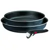 Image de Lot de 2 poêles aluminium 24 et 28cm + 1 poignée noir - L7239103 - Ingenio So'light - TEFAL