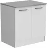 Image de Tbs meuble bas cuisine 2 portes - Blanc