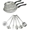 Image de REF.9445250B88 Batterie 3 poêles inox 18/8 20/24/28 cm + 6 ustensiles inox