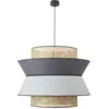 Image de Suspension en lin gris et anthracite 78 cm Singapour - Market set