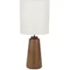Image de Lampe en bois massif et en tissu blanc 93 cm Mokuzaï - Market set