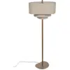 Image de Lampadaire en en métal et en tissu crème 174 cm Pebble - Market set