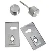Image de 2036021 Ensemble bouton sur plaque horizontale inox brossé