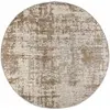 Image de Tapis extérieur rond en polypropylène Catania 200 cm naturel.