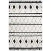 Image de STEPPE LOSANGES - Tapis tout doux losanges beige et gris foncé 120x170