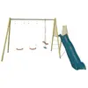 Image de Aléo by Trigano ROMY - Portique bois-métal 2,30 m - Toboggan bleu-vert