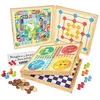 Image de Jeujura Coffret jeux de société en bois : 50 règles - Pions bois