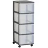 Image de Tour de rangement 4 tiroirs Optimo argent