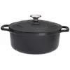 Image de Cocotte ronde en fonte émaillée 18cm noire sublime - PUC471801 - CHASSEUR