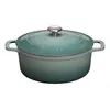 Image de Cocotte ronde en fonte émaillée 24cm bleu quartz - PUC472425 - Sublime - CHASSEUR