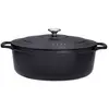 Image de Cocotte ovale en fonte émaillée 25cm noire sublime - PUC472501 - CHASSEUR