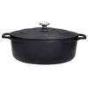 Image de Cocotte ovale en fonte émaillée 27cm noire sublime - PUC472701 - CHASSEUR