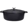 Image de Cocotte ovale en fonte émaillée 31cm noire sublime - PUC473101 - CHASSEUR