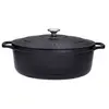 Image de Cocotte ovale en fonte émaillée 33cm noire sublime - PUC473301 - CHASSEUR