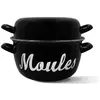 Image de Menastyl Marmite acier émaillé - Noir