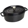 Image de Staub Cocotte ovale 29 cm 4,2 L - Fonte émaillée noire mate