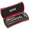 Image de Sam outillage coffret douilles 1/2" - rouge et noir
