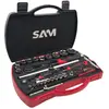 Image de Coffret de douilles et accessoires 1 4 et 1 2 60 pièces SAM OUTILLAGE 75 SHR60