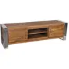 Image de Bois & Chiffons Acacia Stainless III Meuble TV 2 portes