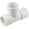 Image de Nicoll Té PVC femelle-femelle - Blanc