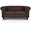 Image de Canapé 2 Places Chesterfield 158cm Marron