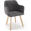 Image de Chaise Scandinave en Tissu Sweet Color 76cm Gris Foncé
