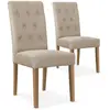 Image de Lot de 2 Chaises Design Tissu Charmly 99cm Beige