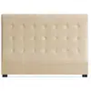 Image de Tête de Lit Capitonnée en Velours Amor 160cm Beige