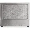 Image de Tête de Lit Design en Velours Sofia 140cm Argent