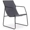 Image de Fauteuil Design en Métal Lysio 88cm Gris & Noir
