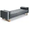 Image de Banquette Capitonnée Velours Qena 160cm Argent