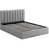 Image de Lit Coffre Design en Tissu Songa 160x200cm Gris