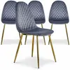 Image de Paris Prix Lot de 4 Chaises Argent