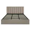 Image de Lit Coffre Design Velours Songa 180x200cm Taupe