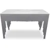 Image de Console en Marbre Zane 106cm Blanc & Argent