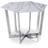Image de Table de Repas Design Dizazi 120cm Blanc & Argent