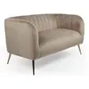 Image de Canapé 2 Places en Velours Reuben 128cm Taupe