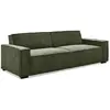 Image de Canapé Convertible 3 Places Velours Dudley 230cm Vert