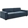 Image de Canapé Convertible 3 Places Velours Dudley 230cm Bleu
