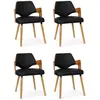 Image de Lot de 4 Chaises Design Aley 72cm Noir & Naturel