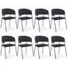 Image de Lot de 8 Chaises en Velours Batora 79cm Noir