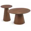 Image de Lot de 2 Tables Basses Rondes Ronda 80cm Bois Noisette