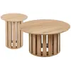 Image de Paris prix lot de 2 tables basses rondes - Chêne clair